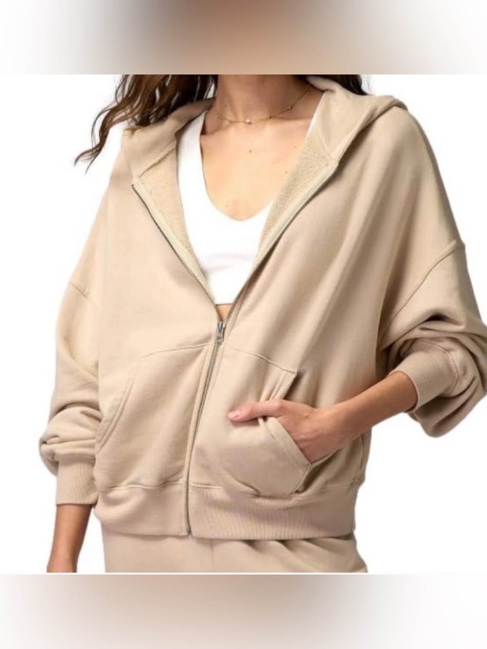 EUC Spiritual Gangster Oversized Zip Hoodie